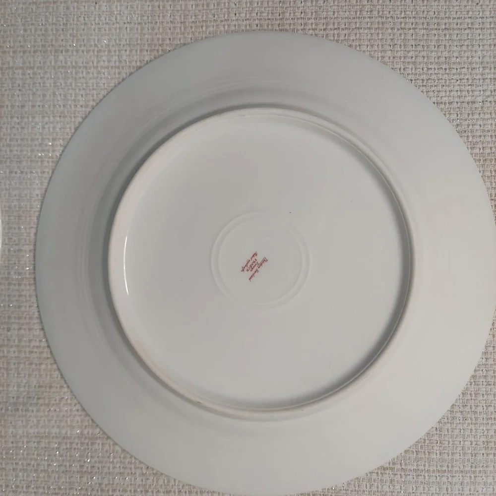 ANTIQUE Theodore Haviland Limoges France Patent Applied 2 Dinner‎ Plates Floral